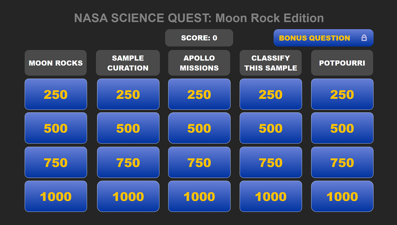 NASA Science Quest: Moon Rock Edition