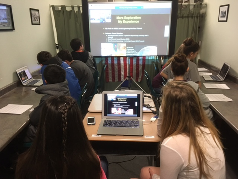 Students Participating in Webinar