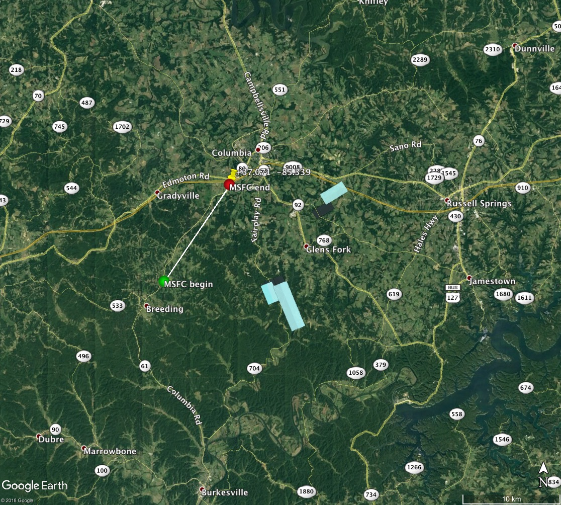 ARES Meteorite Falls Possible Fall Near Columbia, KY
